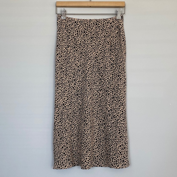 NASTYGAL Polka Dot Print Bias Cut High-Waist Skirt - Picture 5 of 11